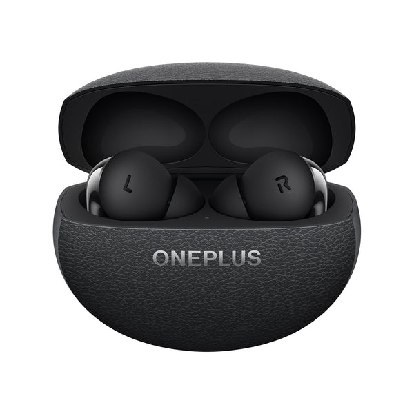 Midnight Opus | OnePlus Buds Pro 3 in Midnight Opus, earbuds in the open leather charging case