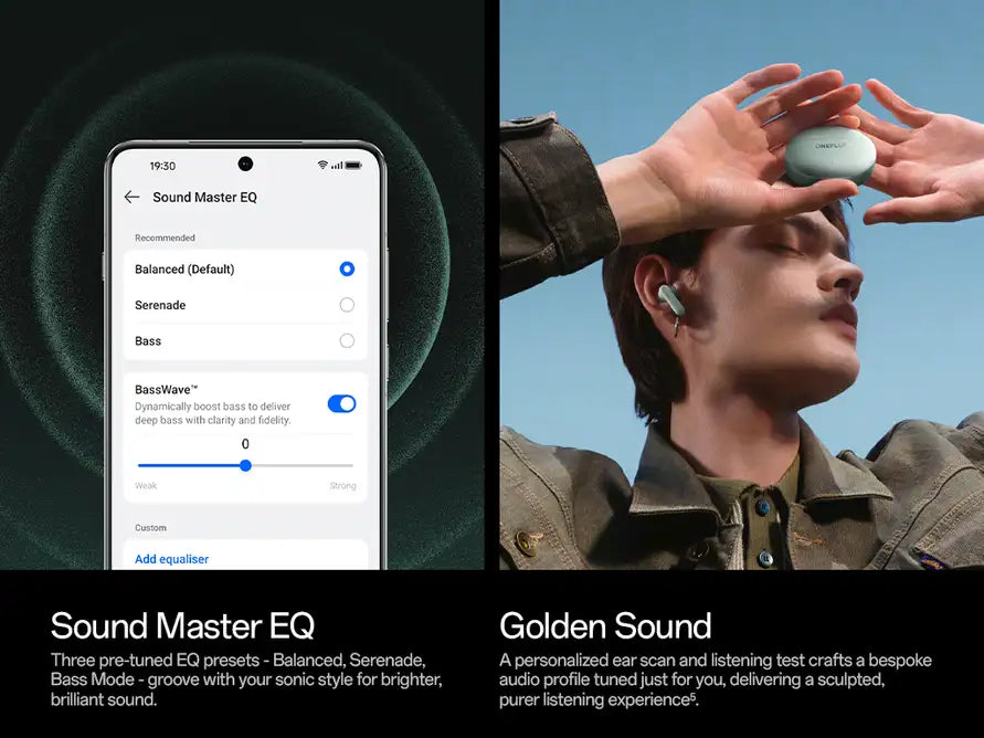 OnePlus Buds 4 with Sound Master EQ and Golden Sound tuning