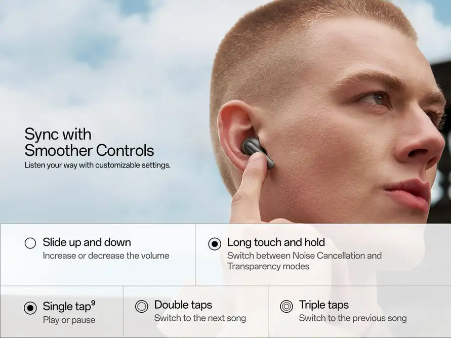 OnePlus Buds 4 with smooth, intuitive touch controls