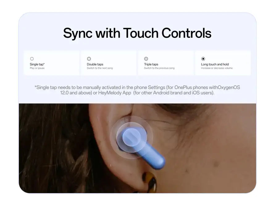 OnePlus Nord Buds 3r with intuitive touch controls