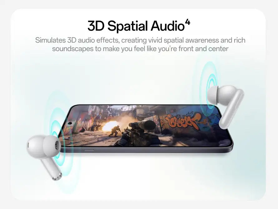 OnePlus Nord Buds 4 Pro with immersive 3D spatial audio