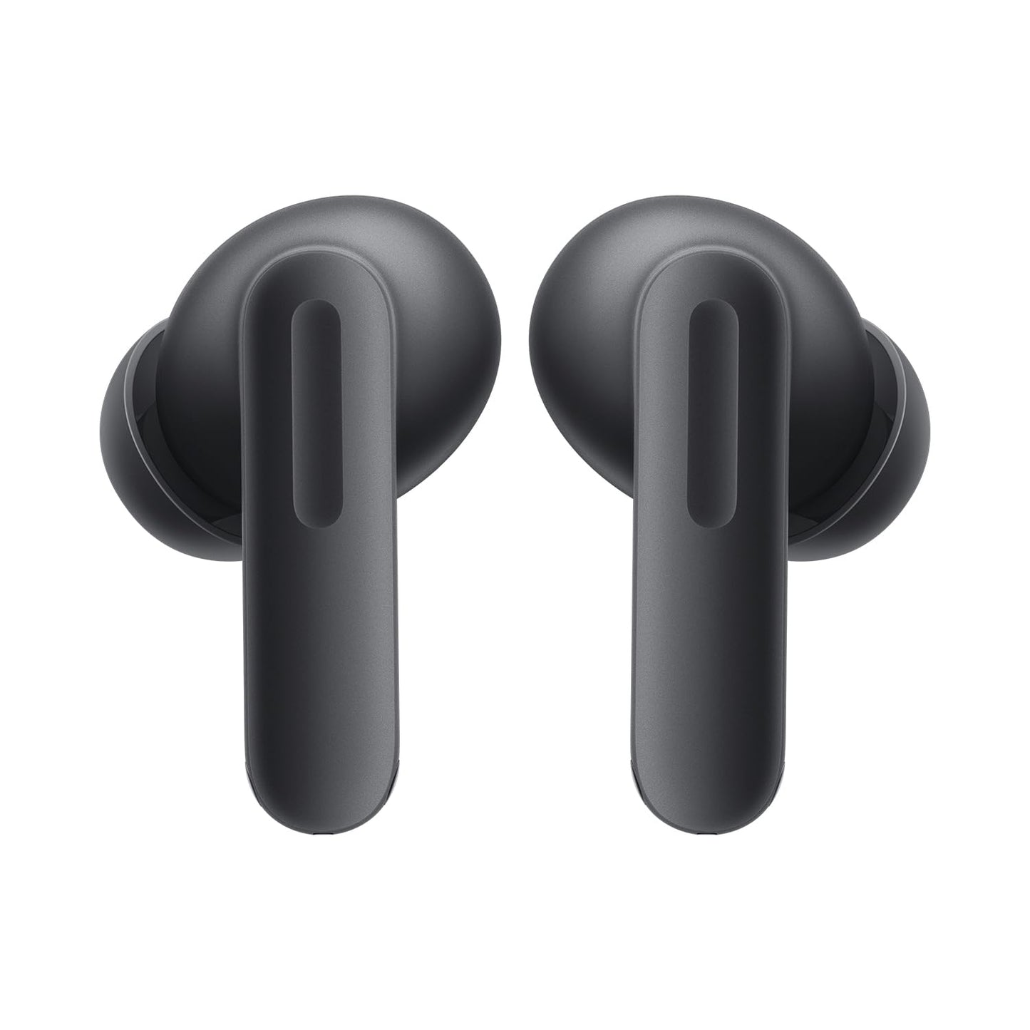 Storm Gray | OnePlus Buds 4 Storm Gray earbuds, front view showing the touch stems
