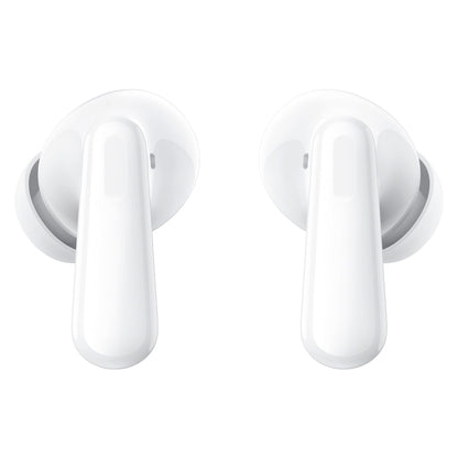 Melodic White | OnePlus Nord Buds 3 Melodic White earbuds, front view showing the stems