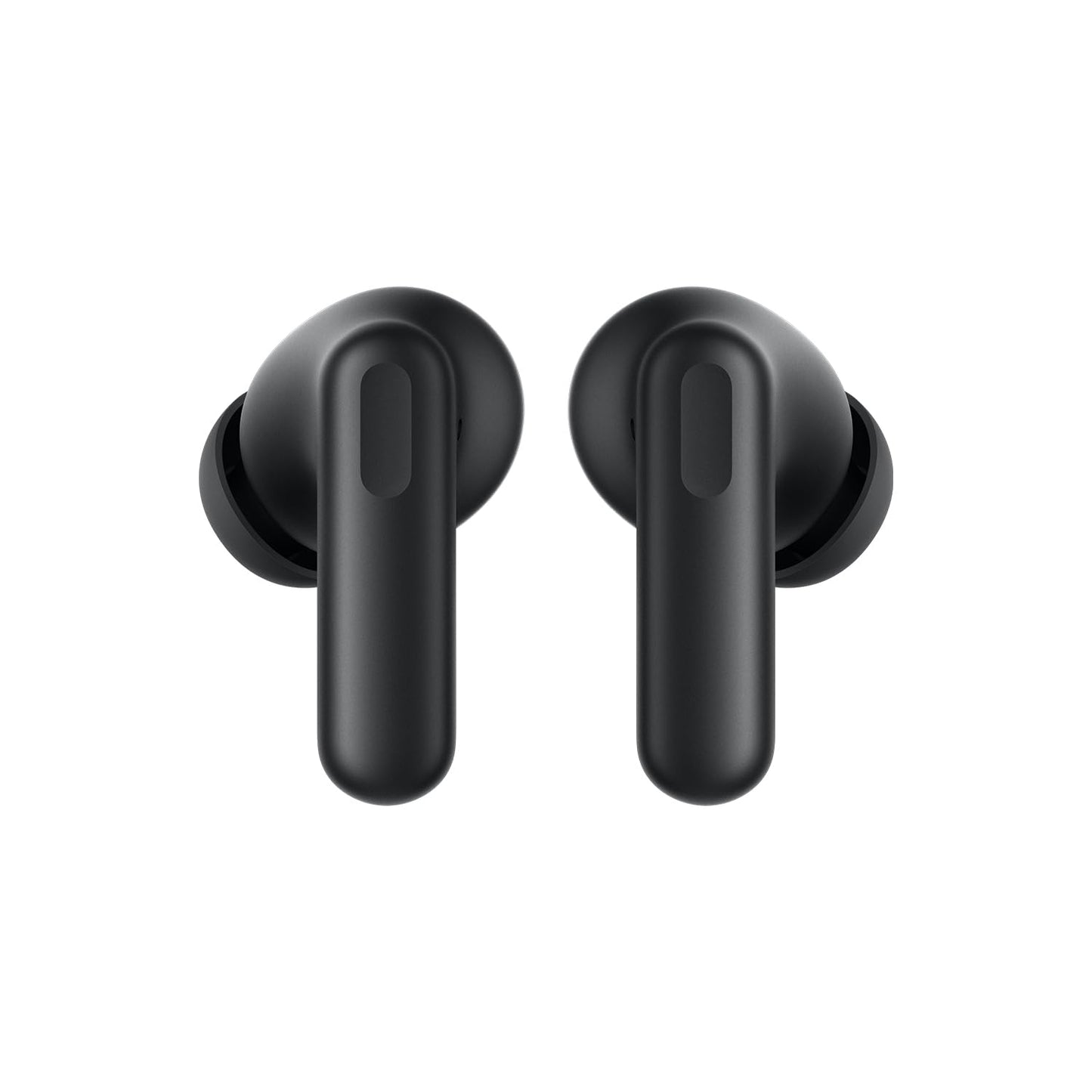 Ash Black | OnePlus Nord Buds 3r Ash Black earbuds, front view showing the stems