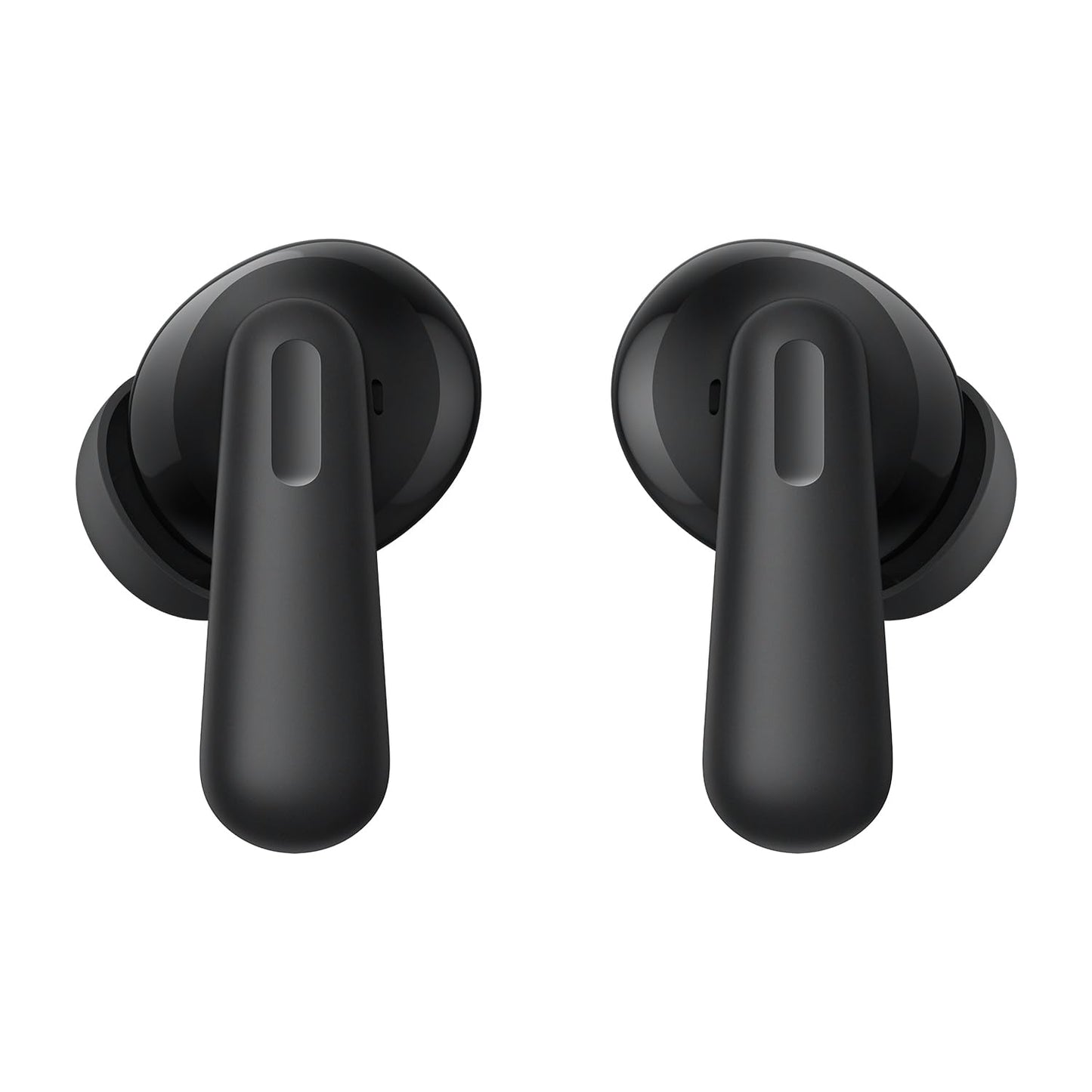 Starry Black | OnePlus Nord Buds 3 Pro Starry Black earbuds, front view showing the stems