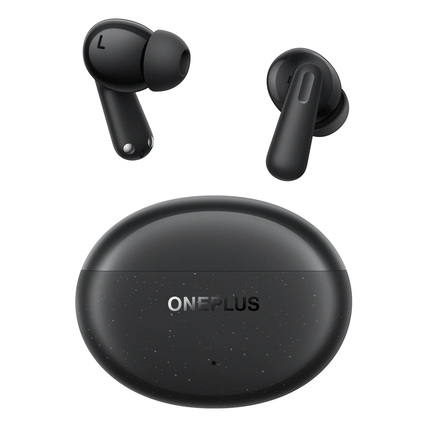 Starry Black | OnePlus Nord Buds 3 Pro Starry Black earbuds with the closed charging case