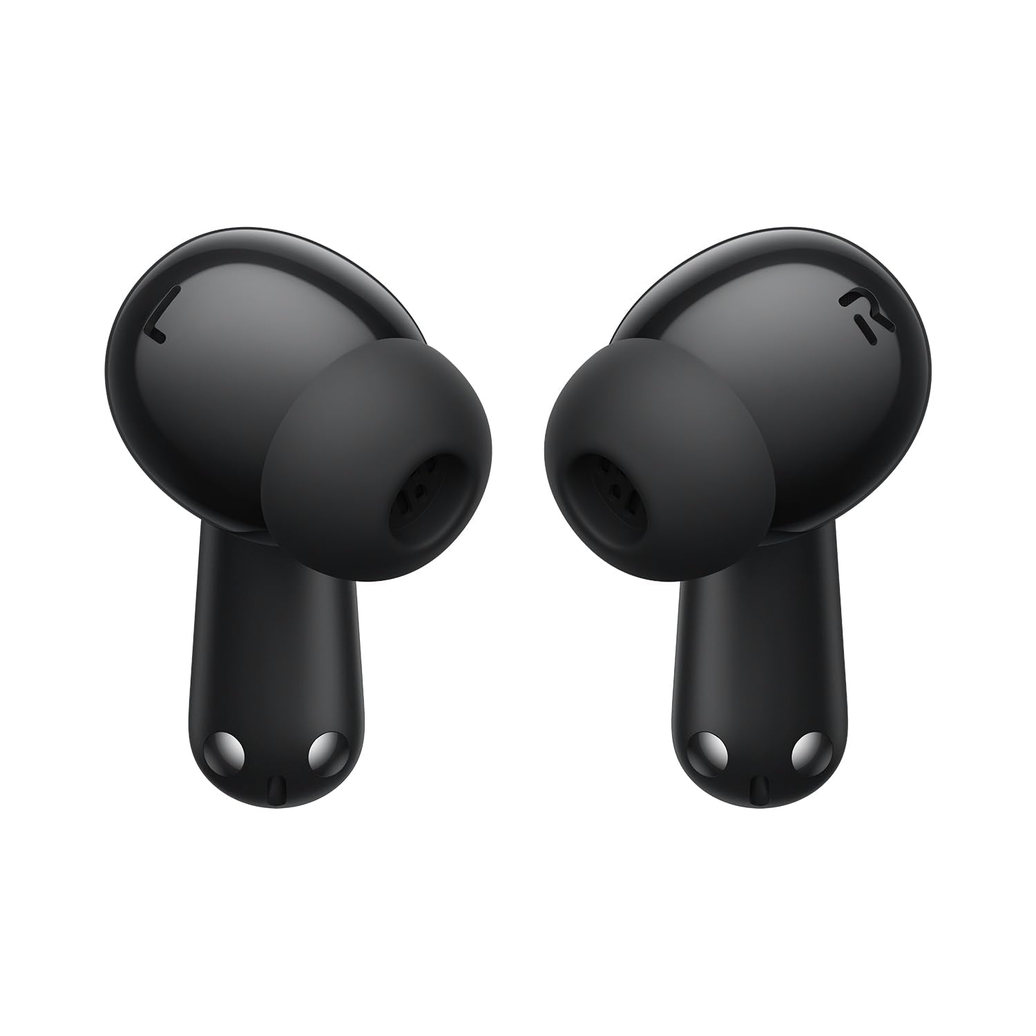 Starry Black | OnePlus Nord Buds 3 Pro Starry Black earbuds, ear-tip side view with microphones