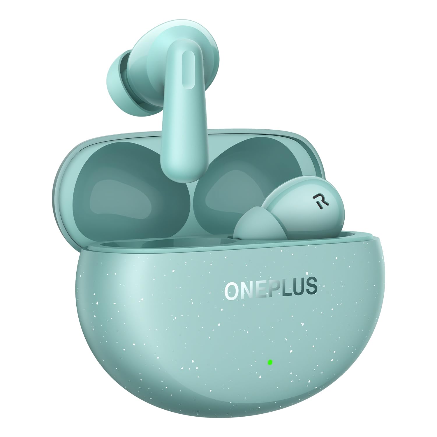 Soft Jade | OnePlus Nord Buds 3 Pro Soft Jade earbuds with the open charging case