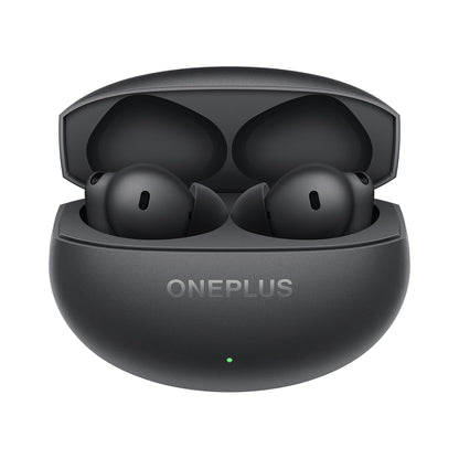 Storm Gray | OnePlus Buds 4 in Storm Gray, earbuds resting in the open charging case
