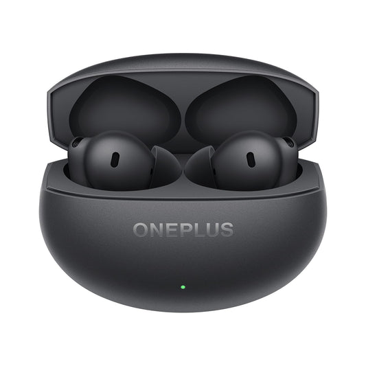 Storm Gray | OnePlus Buds 4 in Storm Gray, earbuds resting in the open charging case