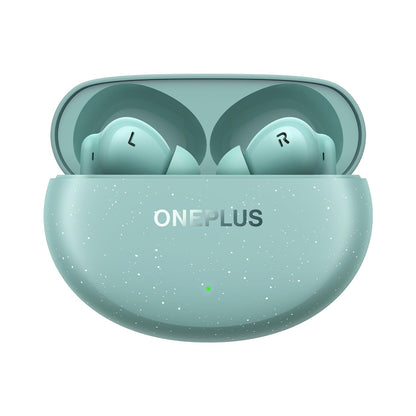 Soft Jade | OnePlus Nord Buds 3 Pro in Soft Jade, earbuds seated in the open charging case