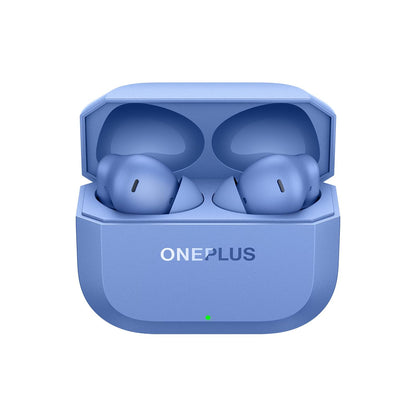 Aura Blue | OnePlus Nord Buds 3r in Aura Blue, earbuds in the open charging case