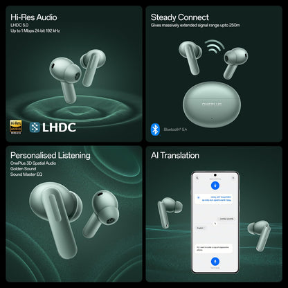Shared | OnePlus Buds 4 features: Hi-Res LHDC 5.0 audio, Steady Connect, 3D spatial audio and AI Translation