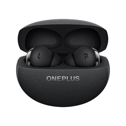 Midnight Opus | OnePlus Buds Pro 3 in Midnight Opus, earbuds in the open leather charging case